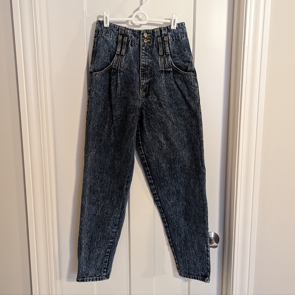 Rio Vintage Paper Bag High Waisted Barrel Jeans sz 3
